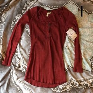 NWT I Free People 3/4 sleeve lounge top